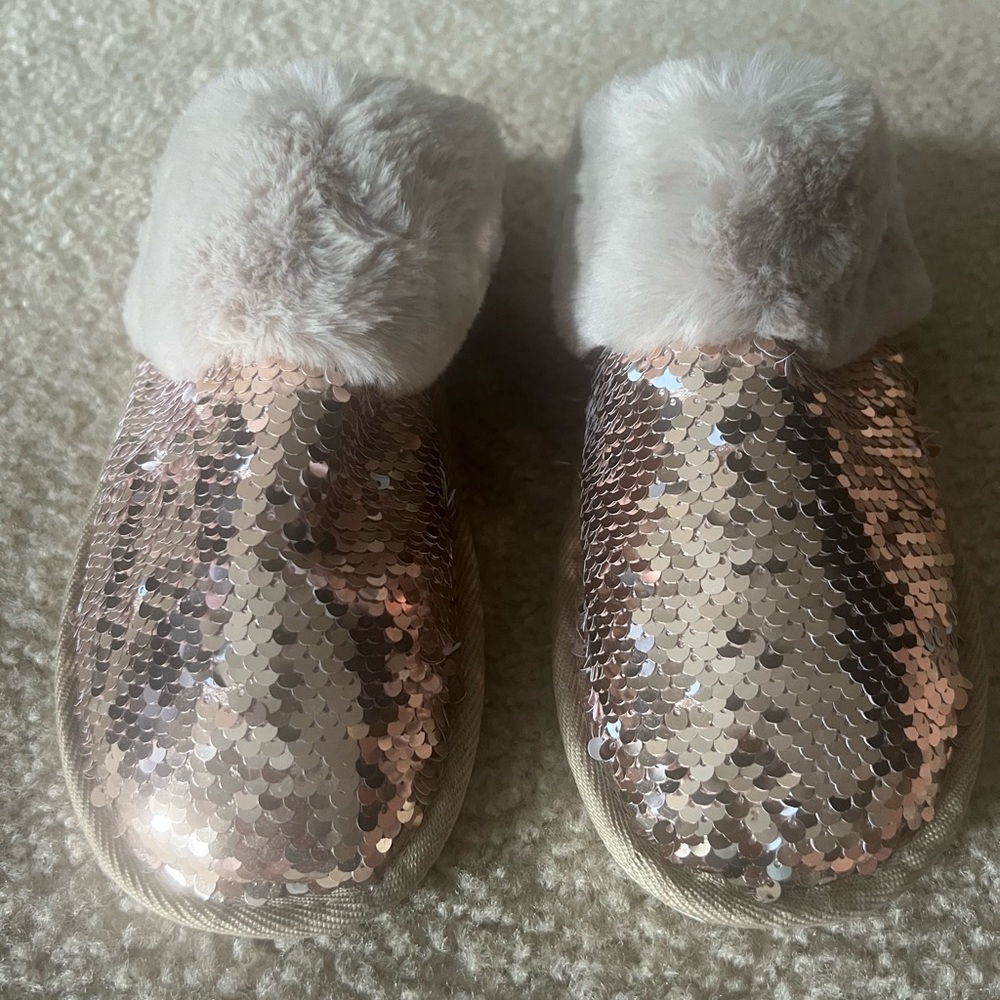 BCBGeneration Pink Sequin Slippers